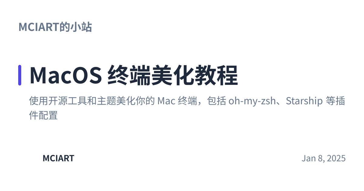 Share preview for MacOS 终端美化教程